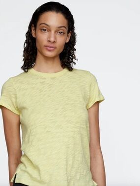 ATM Slub Jersey Schoolboy Crew Neck Tee Mellow Yellow